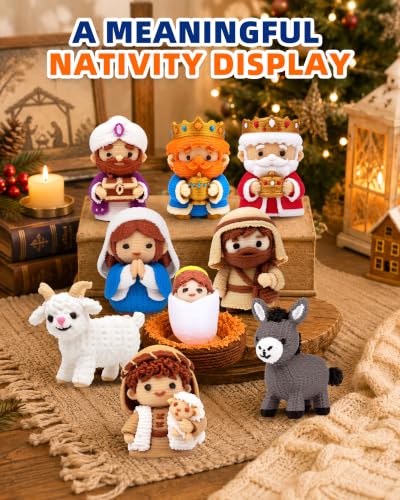 ESOAKER Nativity Advent Calendar 3D Printed Nativity Set Toys for Kids - Christmas Countdown