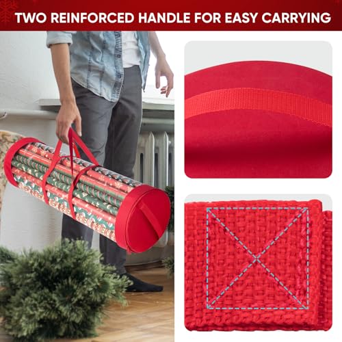 Christmas Wrapping Paper Storage Organizer 41 Inch Oxford Fabric Holder