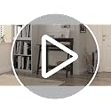 A-Frame Computer Desk with Monitor Stand and Hutch, Espresso
