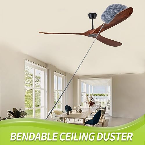 Cobweb Duster with 100 Inch Extension Pole, Microfiber Ceiling Fan Cleaning Kit