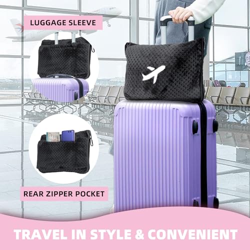 3 in 1 Travel Blanket and Inflatable Pillow Set - Compact & Soft