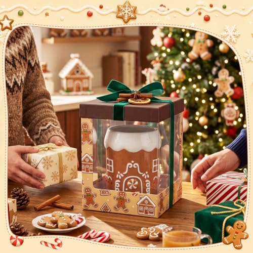 6.3" Gingerbread House Ceramic Utensil Holder, Christmas Kitchen Crock