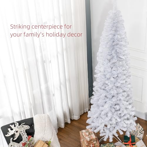 7ft Unlit Slim Pencil Artificial Christmas Tree with 818 Branch Tips