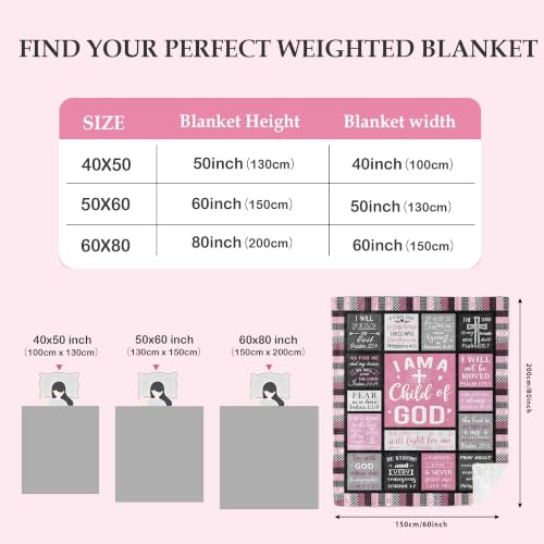 Christian Gifts for Women Pink 80x60 Blanket - I Am a Child of God