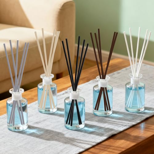 60Pcs Fiber Reed Diffuser Sticks, 10-Inch Mixed Color Aromatherapy Refills
