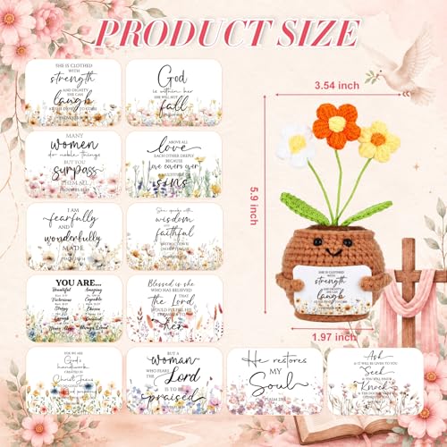 Supervitae Bible Crochet Flower Gifts Set for Women - Thanksgiving, Encouragement