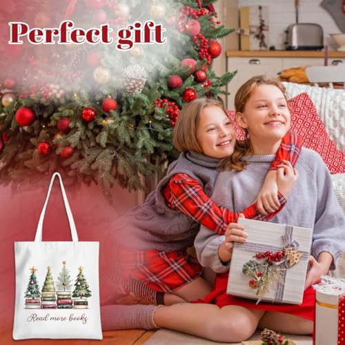 Read More Books Christmas Book Tote Bag - Bookish Gifts for Book Lovers