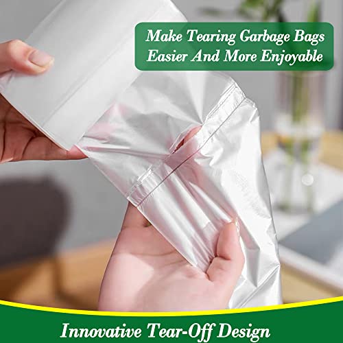 2 Gallon Small Clear Trash Bags - 120 Count Strong Bathroom Liners
