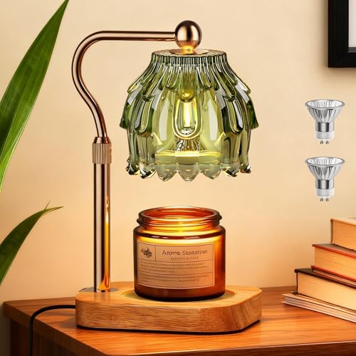 Candle Warmer Lamp with Timer & Adjustable Height - Flameless Wax Melter for Home Decor