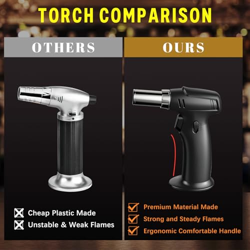 Yecuip Brown Whiskey Smoker Kit with Torch - Rustic Gift for Men & Dad