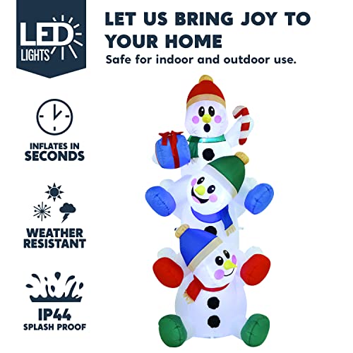 Joiedomi 6 FT Christmas Inflatable Snowman with LED Lights for Holiday Yard Decor