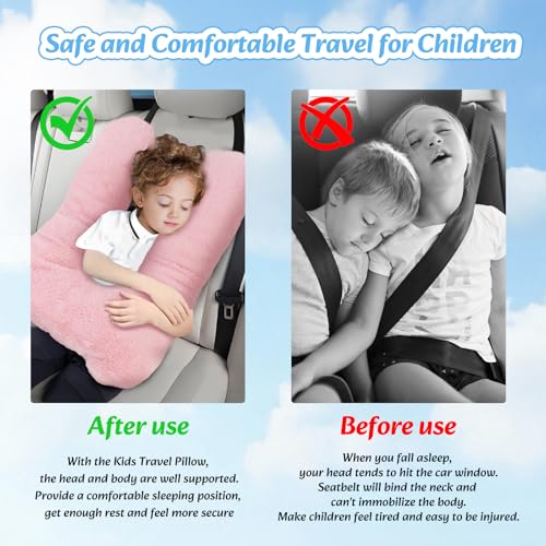 Ergonomic Travel Pillow for Kids & Adults – Gray Neck Support