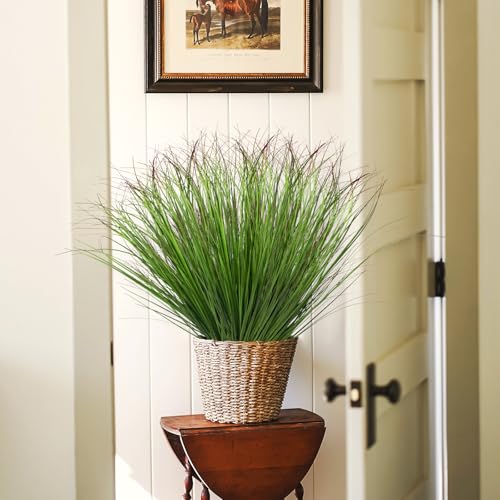 12-Piece Artificial Grass Plants, 19.7-Inch Faux Wheat Grass Stems for Decor