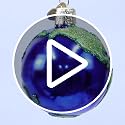 Planet Earth Glass Blown Christmas Ornament - Handcrafted Globe Holiday Decor