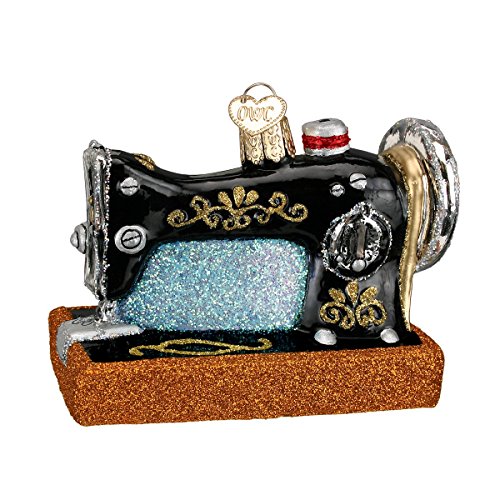 Old World Christmas Sewing Machine Glass Ornament - Sewing Machine Edition