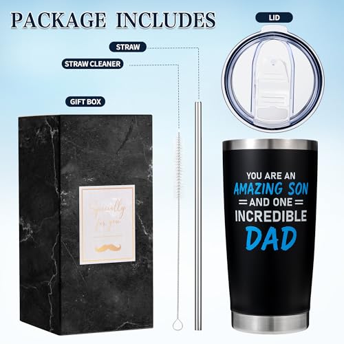 Amazing Son & Incredible Dad Tumbler Cup by Rmeosye (Variation: Amazing Son) – Vacuum-Insulated Stainless Steel