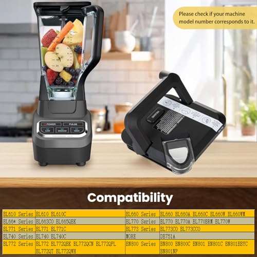 72 oz Blender Pitcher Locking Lid Replacement for Extended Rim Models