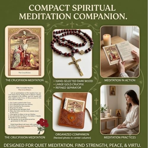 Catholic Rosary Meditation Booklet - Pocket Size Scriptural Prayer Guide