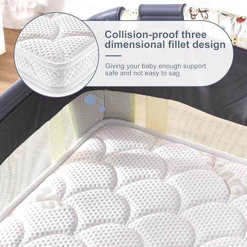 Pack and Play Mattress Topper - 38" x 26" x 1.5" Breathable Foam Pad