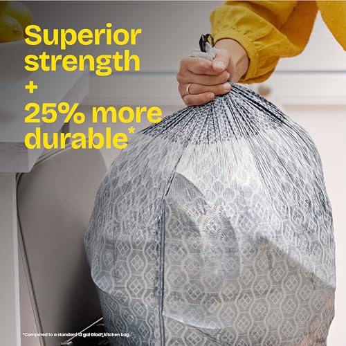 20 Gallon Extra Large Kitchen Trash Bags - Tear Resistant Drawstring, 80 Count