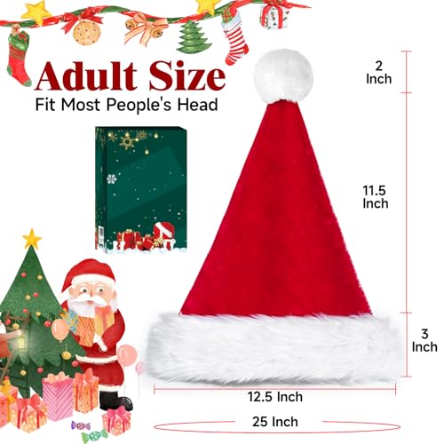 Solvora Santa Hat – Unisex Adults Christmas Hat, Variation 1
