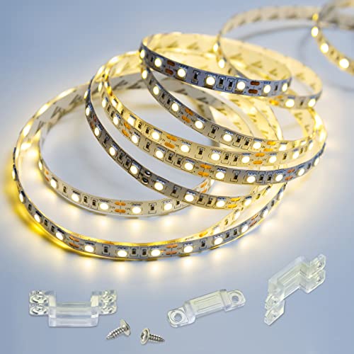 300 Pcs LED Strip Light Mounting Clips with Screws, 12mm Clear Holder Brackets