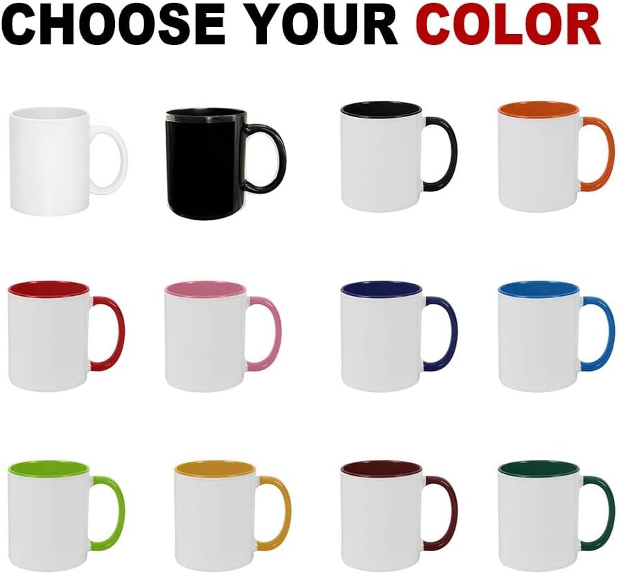 Skiennix Custom Photo Mug - Personalized 15oz Ceramic Coffee Mug for Men, Women, and Family