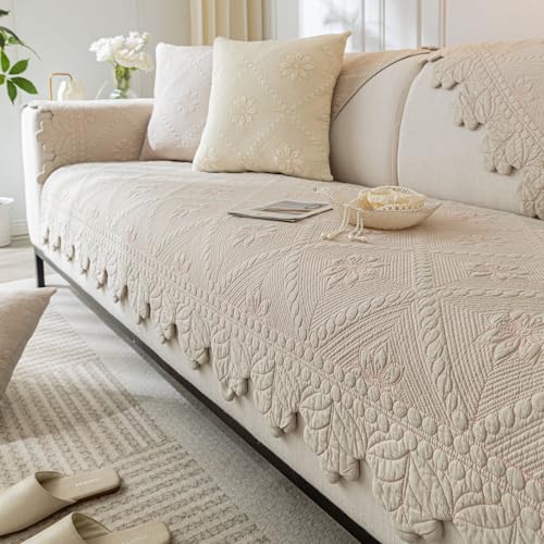 Quilted Cotton Dog Couch Cover, Non-Slip Sofa Slipcover Furniture Protector