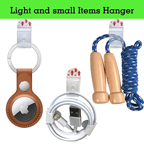 Transparent LED Strip Light Mounting Clips - 14mm Cable Hooks with Screws