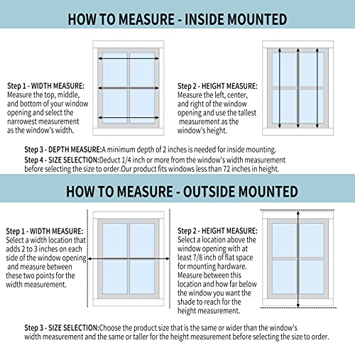 Cordless Blackout Roller Shades 23" W x 72" H - White