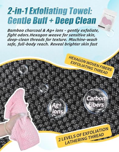 Pink Blissal Exfoliating Shower Towel 48