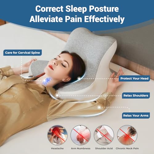 Ergonomic Memory Foam Reading Pillow for Back & Neck Support