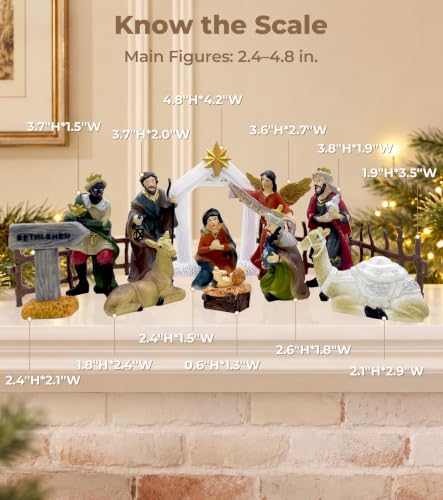 Paxverra Nativity Advent Calendar 2026 - Resin 24-Day Christmas Countdown Set