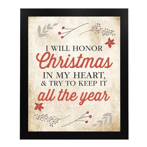 Christian Wall Art Psalm Print - Holiday Christmas Decor 8x10 Unframed