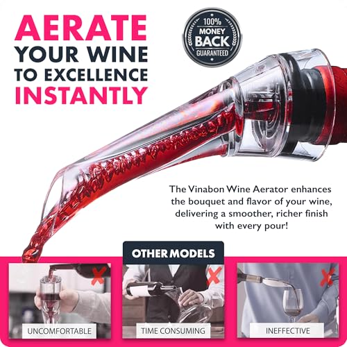 Wine Aerator Pourer Spout – Professional No-Drip Bottle Decanter