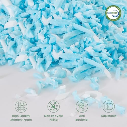 Cooling Shredded Memory Foam Body Pillow with Washable Cover