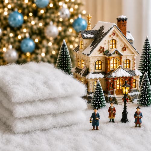 Artificial Fake Snow Blanket Roll (3.28x3.28 FT) for Christmas Decor
