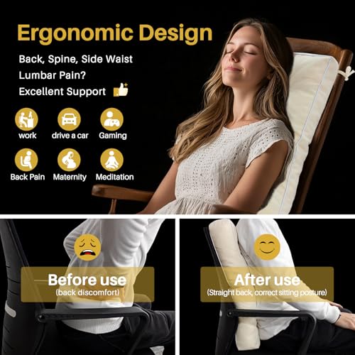 Thick Rocking Chair Cushion Set with Memory Foam and Non-Slip Ties