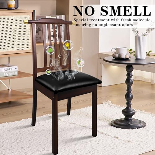 Waterproof PU Leather Dining Chair Seat Covers Set of 4 - Black
