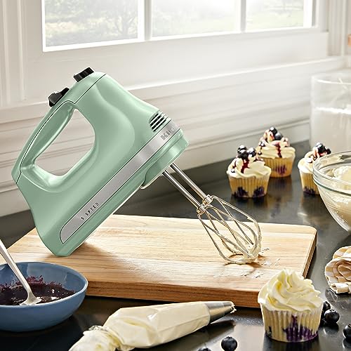 5-Speed Hand Mixer with Turbo Beaters and Swivel Cord, White
