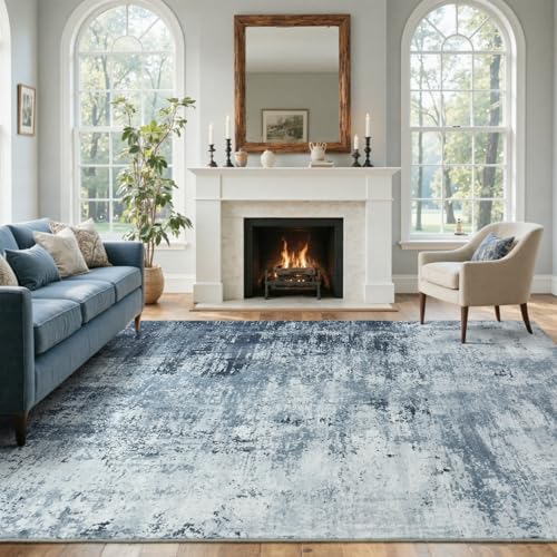 6x9 Ft Large Abstract Area Rug, Washable Non-Slip Floor Carpet for Living Room