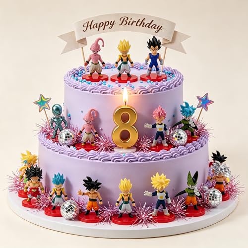21Pcs Anime Figure Set - Cute Cartoon Figurines for Cake Topper, Table Decor & Gift