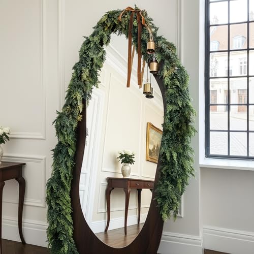 9FT Real Touch Christmas Cedar Garland Thick & Lush - Cedar-9 Ft / 1