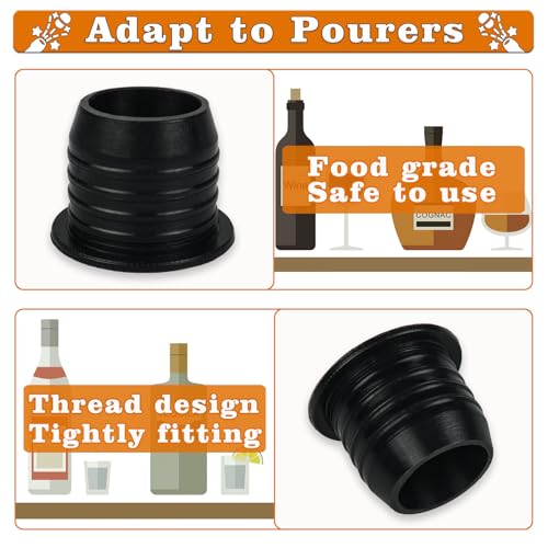 12 Pack Liquor Pour Spouts for Large-Neck Bottles, Suitable for Olive Oil & Spirits