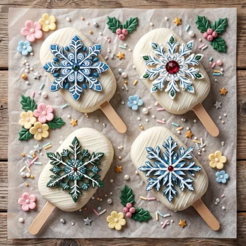 MINFEIDMS Christmas Snowflake Silicone Mold Style I – Winter Fondant & Chocolate Candy Mold