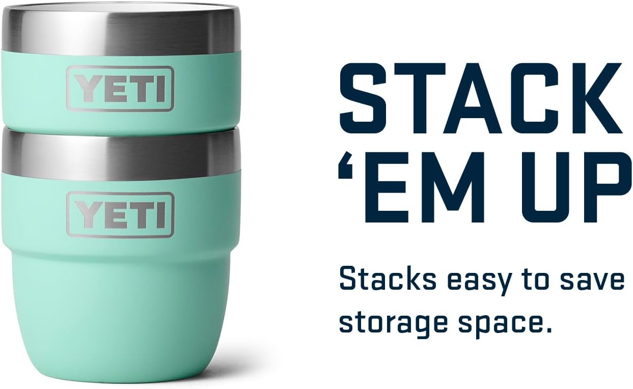 YETI Rambler 4 oz Stackable Espresso Cups - Stainless Steel, Vacuum Insulated, Set of 2