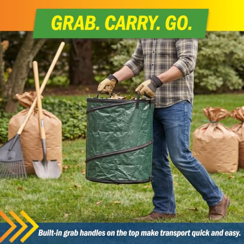 29.5-Gallon Pop-Up Outdoor Garbage Can Set of 2 Collapsible Trash Bins