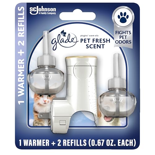 Pet Odor Plug-In Air Freshener Starter Kit - Includes 1 Warmer and 2 Refills