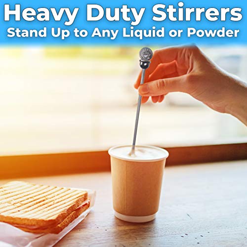 200 Pack Black Cafe-Grade BPA-Free Coffee Stoppers & Stirrer Paddles - 7 Inch Disposable Lid Plugs for Hot Drinks (Variation: 200 Pack / Black)