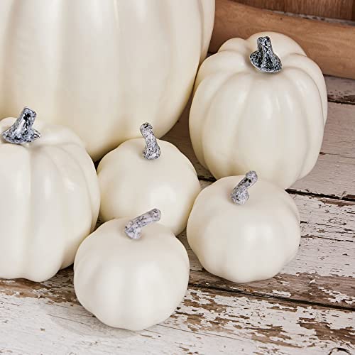7-Piece Artificial Pumpkin Set for Fall Decoration - Foam